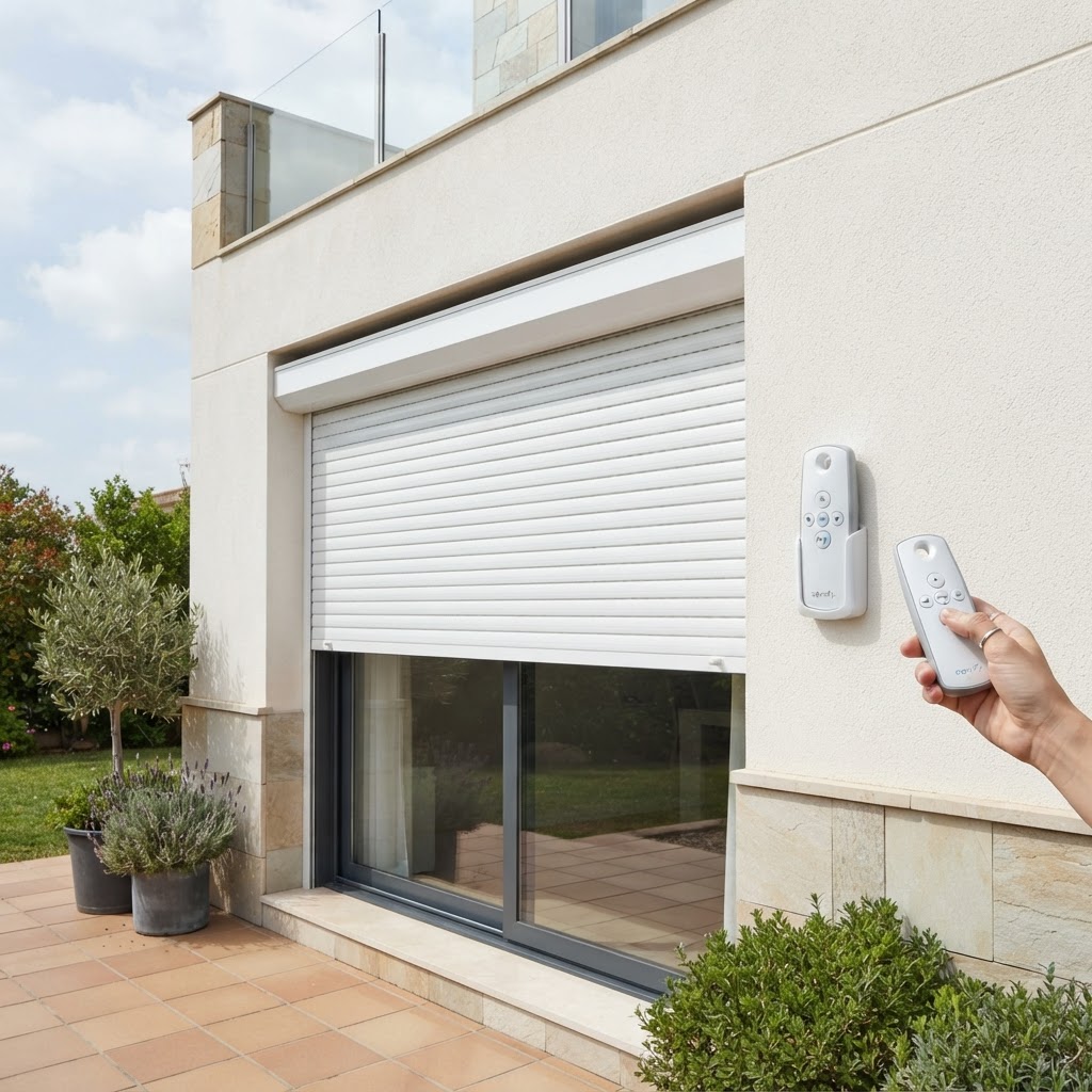 Blind with motorised control